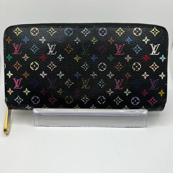 GUC Louis Vuitton Murakami Noir Zip Wallet - Picture 1 of 12